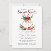 Invitation Belle Sac Cadeau I Secret Père Noël Noël (Devant)