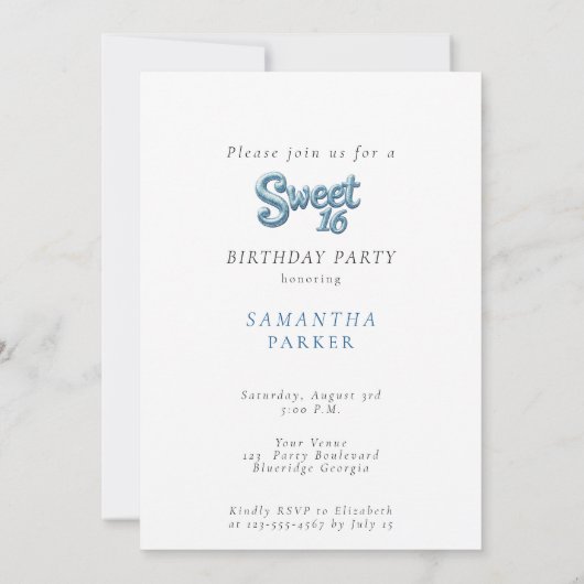 Invitation Belle Salle Bleue (Dos)