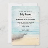 Invitation Belle scène de plage avec douche de bateau et de p (Devant)