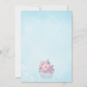 Invitation Belle sirène assise sur une tortue de mer (Dos)