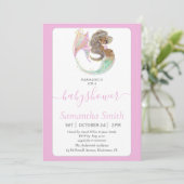 Invitation Belle Sirène Douce Naissance. Sous La Mer (Debout devant)