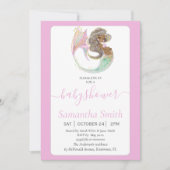 Invitation Belle Sirène Douce Nautique. Sous la mer (Devant)