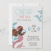 Invitation Belle Sirène Filles Premier Anniversaire (Devant)