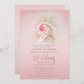 Invitation Belle Soft rose Rose Elégant Mariage (Devant / Derrière)