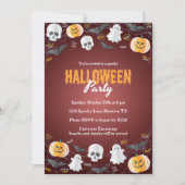 Invitation Belle soirée costume pour enfants ou traiter Hallo (Devant)