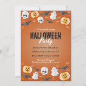 Invitation Belle soirée costume pour enfants ou traiter Hallo (Devant)