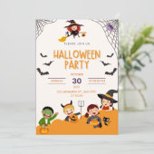 Invitation Belle soirée costume pour enfants ou traiter Hallo (Debout devant)