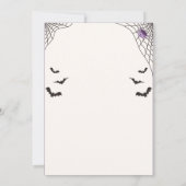 Invitation Belle soirée costume pour enfants ou traiter Hallo (Dos)