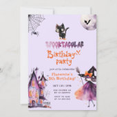 Invitation Belle Spooktacular anniversaire fête d'Halloween (Devant)
