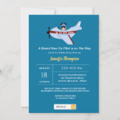 Invitation Belle Sunshade Baby shower pilote et avion (Devant)