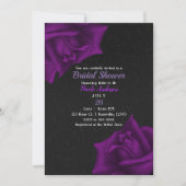 Invitation Belle texture noire Purple Rose Fête des mariées (Devant)