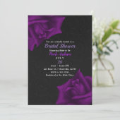 Invitation Belle texture noire Purple Rose Fête des mariées (Debout devant)