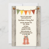 Invitation Belle Thanksgiving Animaux et Turquie 1er annivers (Dos)