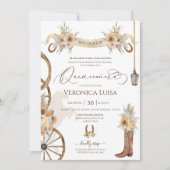 Invitation Belle Tournesol Floral Charro Quinceanera (Devant)