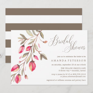 Invitation Belle typographie de fleur mariage Brunch nuptial