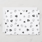 Invitation Belle typographie Jolie fête d'engagement moderne (Dos)