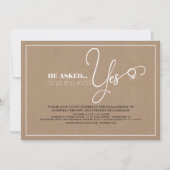 Invitation Belle typographie Jolie fête d'engagement moderne (Devant)