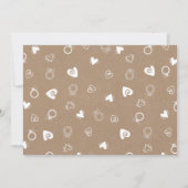 Invitation Belle typographie Jolie fête d'engagement moderne (Dos)