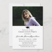 Invitation Belle Typographie Script Avant/Arrière Diplôme Pho (Dos)