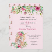 Invitation Belle Unicorn Anniversaire (Devant / Derrière)