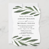 Invitation Belle verdure Fern Feuille Mariage moderne (Devant)