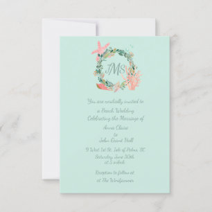 Invitation Belles annonces de Mariage Turquoise Personnalis