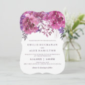 Invitation Belles aquarelles Hydrangeas et Botaniques (Debout devant)