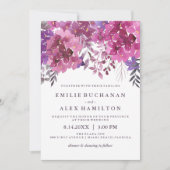 Invitation Belles aquarelles Hydrangeas et Botaniques (Devant)