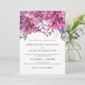 Invitation Belles aquarelles Hydrangeas et Botaniques (Debout devant)