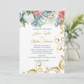 Invitation Belles Botaniques avec Faux Gold Parties scintilla (Debout devant)