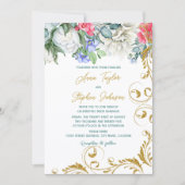 Invitation Belles Botaniques avec Faux Gold Parties scintilla (Devant)