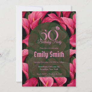 Invitation Belles Callas Fleuries Fête d'anniversaire 15 ans