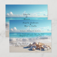 Belles Coquilles d'étoiles de mer Plage Mariage