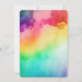 Invitation Belles couleurs arc-en-ciel Graduation Abstraite (Dos)