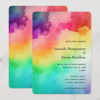 Belles couleurs arc-en-ciel Résumé Design Mariage