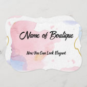 Invitation Belles couleurs de marbre pierre boutique manager (Devant / Derrière)