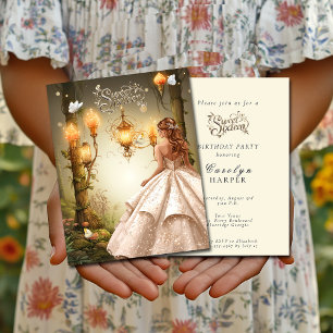 Invitation Belles Douze Ans Lumineuses Papillons