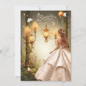 Invitation Belles Douze Ans Lumineuses Papillons (Devant)