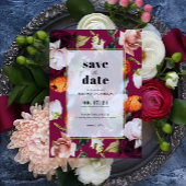 Invitation Belles Fleurs Arrière - plans Mariage Enregistrer 