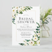 Invitation Belles Fleurs Blanches Avec Fête des mariées De Ca (Debout devant)