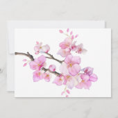 Invitation Belles fleurs de cerisiers roses (Dos)