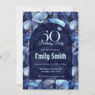 Invitation Belles fleurs de lys d'appel Femme Anniversaire
