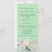 Invitation Belles fleurs de pomme rose en mariage vert (Devant)