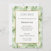 Invitation Belles fleurs de tulipe blanches et vertes pour an (Devant)