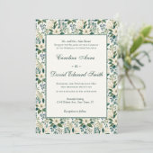 Invitation Belles fleurs et baies blanches modernes (Debout devant)