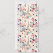 Invitation Belles Fleurs et Tour Eiffel Paris (Dos)