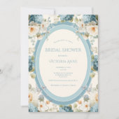 Invitation Belles Hydrangeas Bleues Floral Shower de Mariage (Devant)