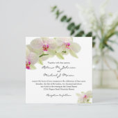 Invitation Belles orchidées blanches et roses chaudes (Debout devant)