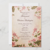 Invitation Belles papillons et retraite Vintage en fleurs (Dos)