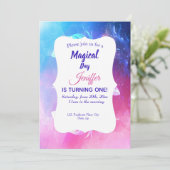 Invitation Belles plumes dans l'espace. (Debout devant)